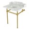 Kingston Brass 30 Carrara Marble Console Sink with Brass Legs, Marble WhiteBrushed Brass LMS30MB7 - alternate 1